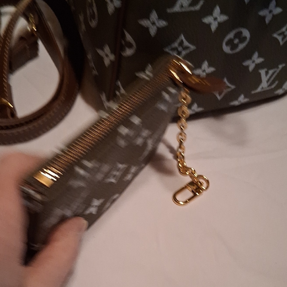 Source Unknown Olive Monogram Satchel Set - image 13